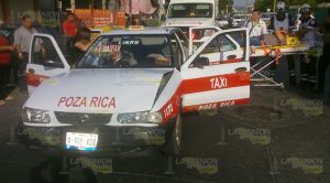 Accidente automovilístico en la 20 de nov. de Poza Rica