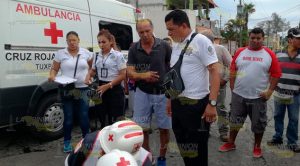 Camioneta embiste a motociclista en Tuxpan Camioneta Embiste Motociclista Tuxpan