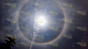 Halo solar en la zona norte de Veracruz Fenómeno Meteorológico Halo Solar Gutiérrez Zamora