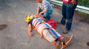 Obreros resultan lesionados tras fuerte choque Obreros Resultan Lesionados Tras Fuerte Choque