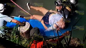 ¡Trágico accidente! Pierde el control de su automóvil y cae al río en Tuxpan Pierde Control Automóvil Cae Río Tuxpan