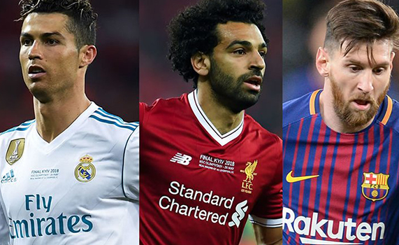 Cristiano, Salah y Messi, nominados a mejor delantero de la Champions