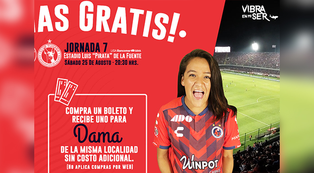 Damas gratis para el partido entre Tiburones Rojos y Xolos