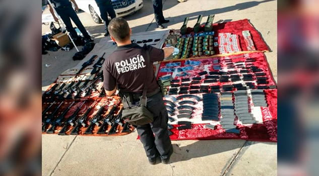 Decomisan arsenal en garita de Sonora