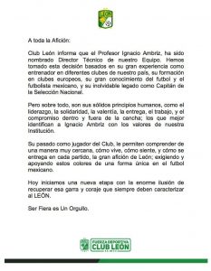 Ignacio Ambriz es el nuevo técnico de León