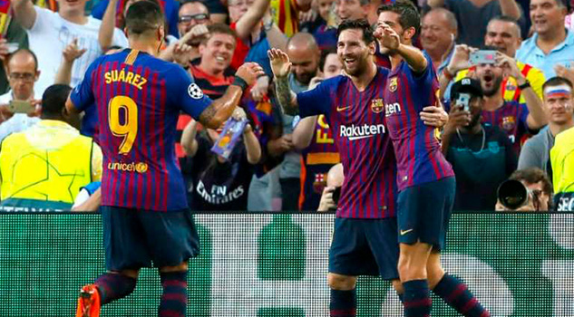 Messi brilla y guía goleada del Barça sobre el PSV Messi brilla y guía goleada del Barça sobre el PSV