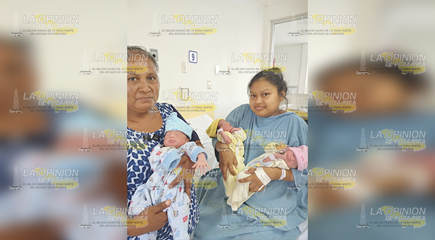 ¡Nacen trillizos en el HC! La mamá se muestra orgullosa y feliz porque nacieron sanos