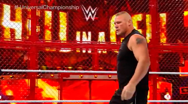 Brock Lesnar sorprendió a Roman Reigns y Braun Strowman en Hell in a Cell