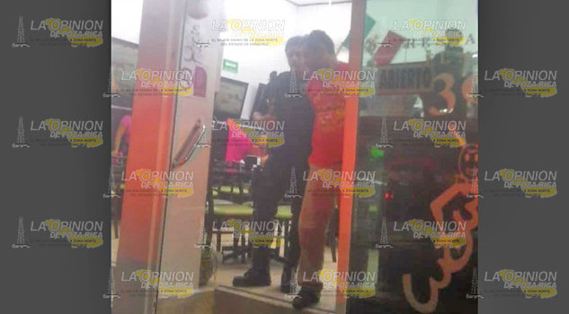 Agresivo extranjero remitido a celda preventiva por alterar orden en restaurante