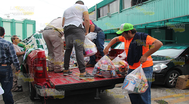 Petroleros de la sección 30, enviaron toneladas de ayuda para los damnificados de Álamo