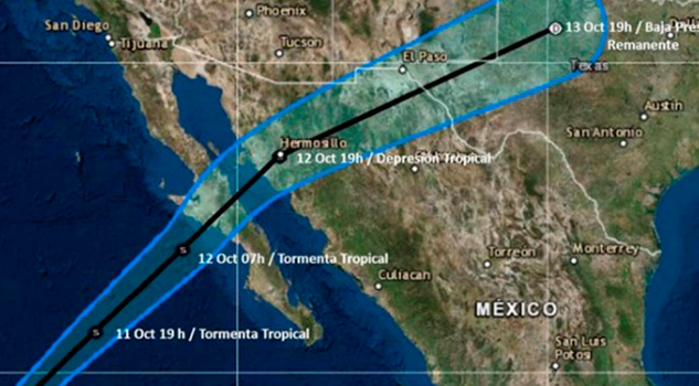 Prevén que 'Sergio' toque tierra en BCS el próximo viernes Prevén Sergio toque tierra BCS próximo viernes