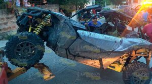 Vuelca "racer", conductor sale ileso Vuelca racer conductor sale ileso