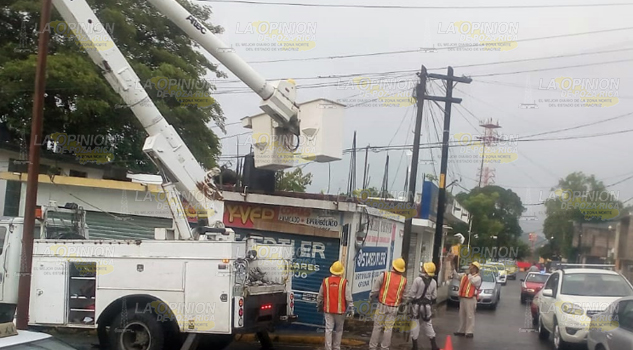 Afectaciones en Cerro Azul y Tancoco por norte y lluvias