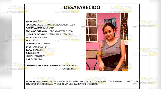 Desaparece una mujer en Cerro Azul
