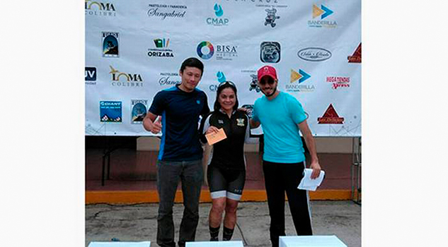 María del Rocío en plan grande en la Ciclista de Montaña Cerro de La Martinica