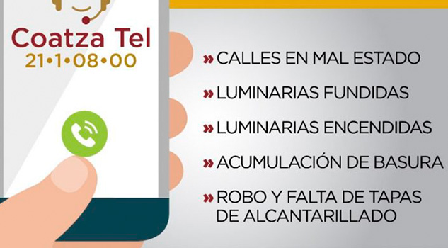 Coatzatel, línea telefónica para atender demandas ciudadanas Coatzatel línea telefónica para atender demandas ciudadanas