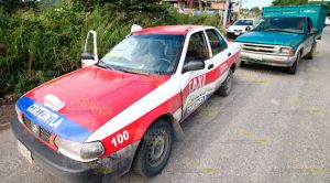 Mujer taxista resulta lesionada en choque en Coatzintla Mujer taxista resulta lesionada en choque en Coatzintla