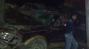 Aparatoso choque en Las Cañas, Álamo