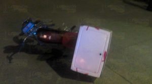 Motociclista lesionado en accidente