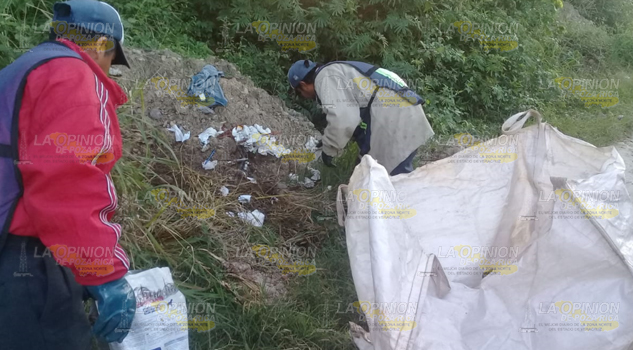 Hallan tiradero de residuos biológico infecciosos en Tuxpan