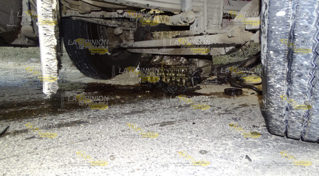 Brutal encontronazo deja una persona lesionada en el km 20 + 800 del tramo carretero Álamo-Tihuatlán