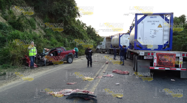Brutal encontronazo deja una persona lesionada en el km 20 + 800 del tramo carretero Álamo-Tihuatlán