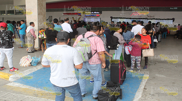 La Central de Autobuses Poza Rica a tope
