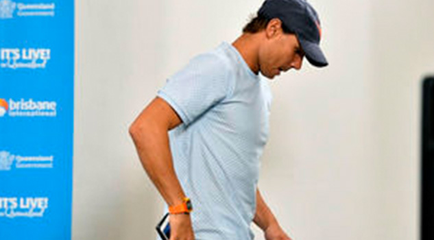 Nadal se baja de Brisbane por su pierna izquierda Nadal se baja de Brisbane por su pierna izquierda