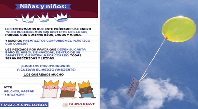 Reyes Magos piden a niños no enviar sus cartas en globos