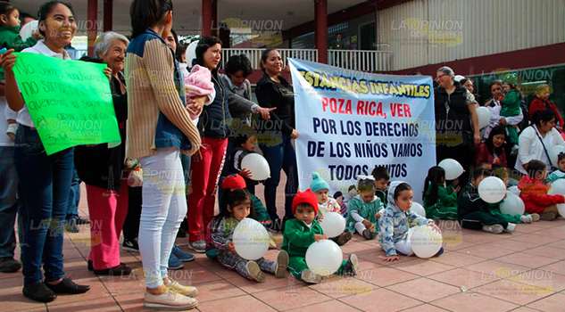 Se manifiestan por recorte de presupuesto a estancias infantiles Recortan presupuesto a estancias infantiles