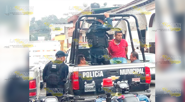 Riña de borrachos en la zona centro de Papantla