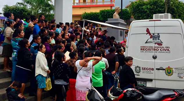 Casi 3 mil trámites en Jornada Itinerante del Registro Civil