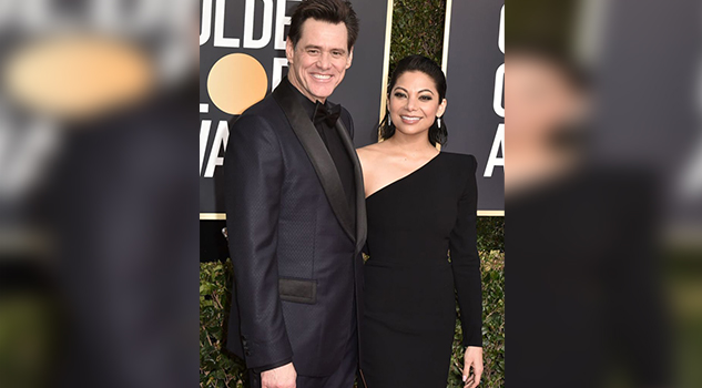 Jim Carrey y Ginger Gonzaga debutaron como pareja en los Golden Globes