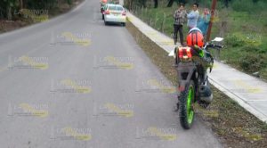Ruletero se impacta con motociclista