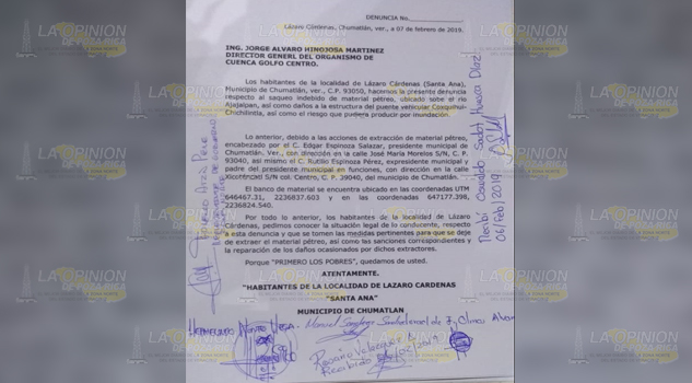 Personal de CONAGUA realizó un recorrido en el río Ajajalpan para tomar evidencia e investigar la licitación para la explotación del material petreo