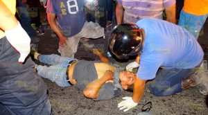 Motociclista derrapa por exceso de velocidad en la Álamo - Llano de Enmedio Motociclista derrapa por exceso de velocidad en la Álamo - Llano de Enmedio