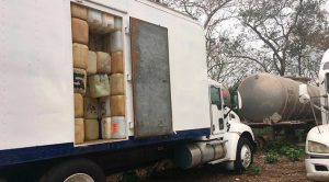Recuperan fuerzas del orden camiones torton y cisternas en Joachín Recuperan fuerzas del orden camiones torton y cisternas en Joachín