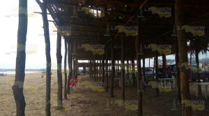 Rehabilitan palapas en playas de Tuxpan Rehabilitan palapas en playas de Tuxpan