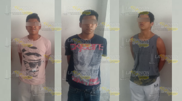 Elementos de la Marina y de la Gendarmeria, detienen a tres narco-menudistas Tuxpan