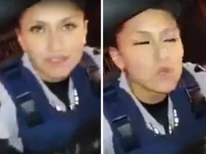 Conductor pide beso a una oficial y burla el alcoholímetro