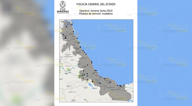 Te presentamos los módulos de atención con motivo de la Semana Santa (Mapa)