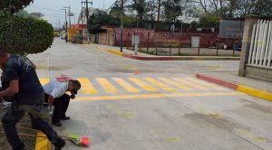 Balizan el centro de la ciudad de Álamo Balizan el centro de la ciudad de Álamo