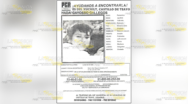 Buscan a familiar desaparecida en 1995, era de la comunidad del Xúchilt