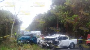 Brutal choque de camionetas ¡Un muerto y 3 heridos!