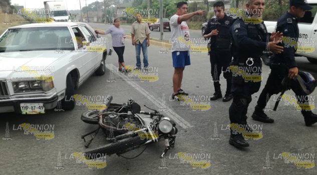 Policía herido en accidente
