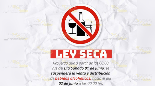 Ley Seca para el fin de semana