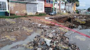 Por lluvias, se abre la tierra en Xalapa