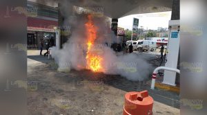 Simulacro en gasolinera se sale de control