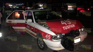 Taxista choca por alcance en la Tuxpan-Poza Rica