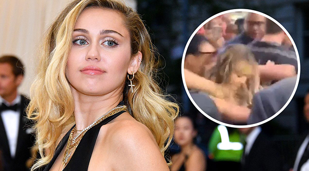 Miley Cyrus es sorprendida por fan por intentar besarla a la fuerza Miley Cyrus es sorprendida por fan por intentar besarla a la fuerza
